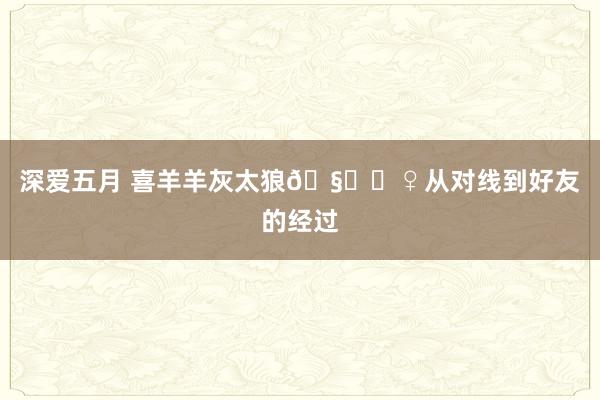 深爱五月 喜羊羊灰太狼🧚♀从对线到好友的经过