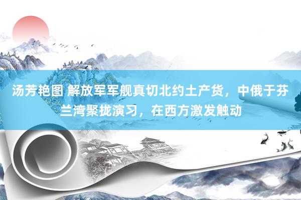 汤芳艳图 解放军军舰真切北约土产货，中俄于芬兰湾聚拢演习，在西方激发触动