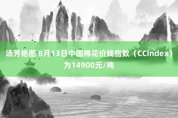 汤芳艳图 8月13日中国棉花价钱指数（CCIndex）为14900元/吨