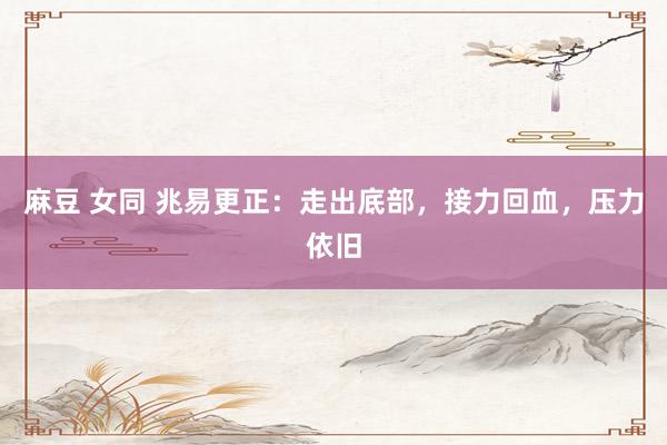 麻豆 女同 兆易更正:走出底部,接力回血,压力依旧